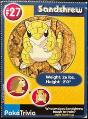 Sandshrew #27 Pokemon Burger King Prices