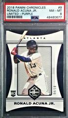 Ronald Acuna Jr. [Purple] #9 Baseball Cards 2018 Panini Chronicles Limited Prices