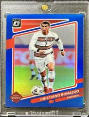 Cristiano Ronaldo [Optic Blue] #116 Soccer Cards 2021 Panini Donruss Road to Qatar Prices