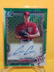 Cade Cavalli [Green Refractor] #BMA-CC Baseball Cards 2021 Bowman Chrome Mega Box Mojo Autographs Prices