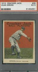 Vean Gregg #29 Baseball Cards 1915 Cracker Jack Prices