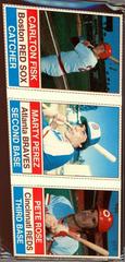 Fisk, Perez, Rose [Hand Cut Panel] Baseball Cards 1976 Hostess Prices