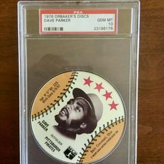 Dave Parker Baseball Cards 1976 Orbaker's Discs Prices
