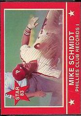 Mike Schmidt [Phillies Club Records I] #13 Baseball Cards 1983 Star Schmidt Prices
