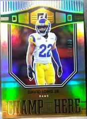 David Long Jr. [Holo] Football Cards 2022 Panini Donruss Champ is Here Prices