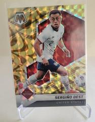Sergino Dest [Reactive Gold] Soccer Cards 2021 Panini Mosaic Road to FIFA World Cup Prices