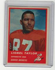 Lionel Taylor #82 Football Cards 1963 Fleer Prices
