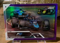 Arthur Leclerc [Purple Refractor] #137 Racing Cards 2023 Topps Chrome Formula 1 Prices