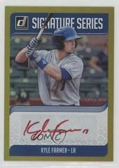 Kyle Farmer [Gold] #SS-KF Baseball Cards 2018 Panini Donruss Signature Series Prices