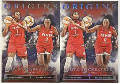 Aliyah Boston, Kelsey Mitchell #4 Basketball Cards 2023 Panini Origins WNBA Roots of Greatness Prices