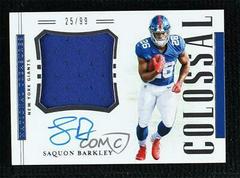 Saquon Barkley Football Cards 2018 National Treasures Rookie Colossal Signatures Prices