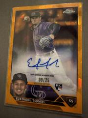 Ezequiel Tovar [Orange] Baseball Cards 2023 Topps Chrome Update Sapphire Autographs Prices