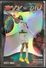 Jalen Green #9 Basketball Cards 2022 Panini Recon Rock the Rim Prices