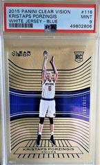 Kristaps Porzingis [White Jersey Blue] #116 Basketball Cards 2015 Panini Clear Vision Prices