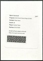 Hunter Tyson #26 Basketball Cards 2023 Panini Court Kings Fresh Paint Prices