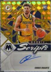 Chris Duarte [Gold] Basketball Cards 2021 Panini Mosaic Rookie Scripts Autographs Prices