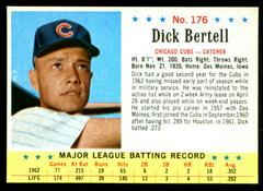 Dick Bertell [Hand Cut] #176 Baseball Cards 1963 Post Cereal Prices