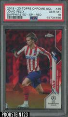 Joao Felix [Red] Soccer Cards 2019 Topps Chrome UEFA Champions League Sapphire Prices