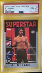 AJ Styles [Silver] #1 Wrestling Cards 2016 Topps WWE Heritage Prices