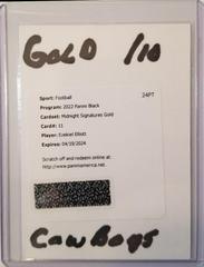 Ezekiel Elliott [Gold] #MS-EZE Football Cards 2022 Panini Black Midnight Signatures Prices
