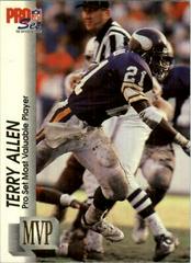 Terry Allen Football Cards 1992 Pro Set Gold MVP's Prices