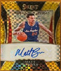 Matt Barnes [Gold Prizm] #SS-MBN Basketball Cards 2021 Panini Select Signature Selections Prices