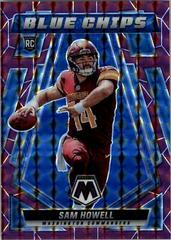 Sam Howell [Purple] Football Cards 2022 Panini Mosaic Blue Chips Prices