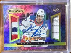 Morgan Barron [Autograph Patch] #RE-44 Hockey Cards 2021 Upper Deck Stature Rookie Excellence Prices