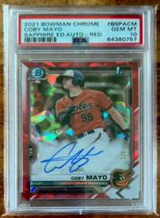 Coby Mayo [Red Refractor] #BSPA-CM Baseball Cards 2021 Bowman Sapphire Autographs Prices
