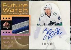 Andrei Kuzmenko [Patch] #RFWA-AK Hockey Cards 2022 SP Authentic 2012-13 Retro Future Watch Autographs Prices