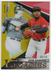 Jose Ramirez, Jim Thome [Gold Refractor] #FL-JR Baseball Cards 2021 Topps Finest Legacies Prices