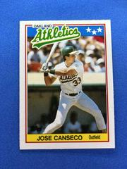 Jose Canseco #10 Baseball Cards 1988 Topps American Prices
