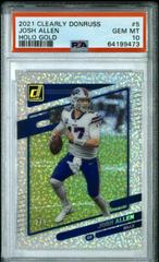 Josh Allen [Holo Gold] #5 Football Cards 2021 Panini Clearly Donruss Prices