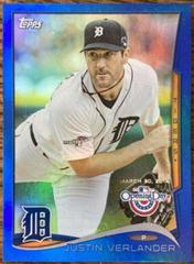 Justin Verlander [Wall in Background Blue] Baseball Cards 2014 Topps Opening Day Prices