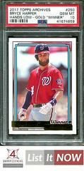 Bryce Harper [Hands Low Gold Winner] Baseball Cards 2017 Topps Archives Prices