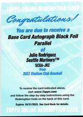 Julio Rodriguez [Black] #SCBA-JRZ Baseball Cards 2023 Stadium Club Autographs Prices