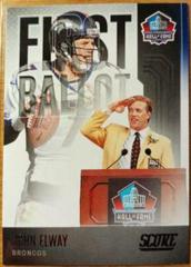 John Elway [First Down] #FB-JE Football Cards 2022 Panini Score First Ballot Prices
