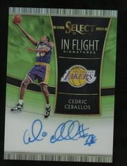 Cedric Ceballos [Neon Green Prizm] Basketball Cards 2018 Panini Select in Flight Signatures Prices