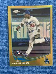 Yasiel Puig [Gold Refractor] #MB-53 Baseball Cards 2013 Topps Chrome Update Prices