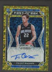 Franz Wagner [Gold] #FBR-FRW Basketball Cards 2021 Panini Prizm Fast Break Rookie Autographs Prices