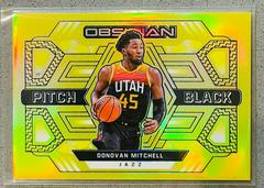 Donovan Mitchell [Yellow Flood] #10 Basketball Cards 2021 Panini Obsidian Pitch Black Prices