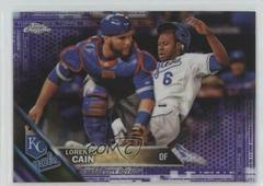 Lorenzo Cain [Purple Refractor] #2 Baseball Cards 2016 Topps Chrome Prices
