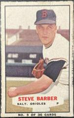 Steve Barber [Hand Cut] #3 Baseball Cards 1964 Bazooka Prices