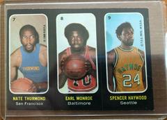 Thurmond 7, Monroe 8, Haywood 9 Basketball Cards 1971 Topps Stickers Prices