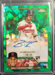 Brayan Rocchio [Green] #USA-BR Baseball Cards 2023 Topps Chrome Update Sapphire Autographs Prices