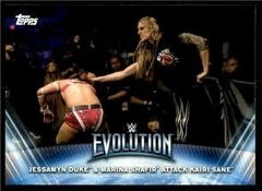 Jessamyn Duke & Marina Shafir Attack Kairi Sane Wrestling Cards 2019 Topps WWE Women's Division Evolution Prices