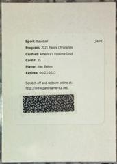 Alec Bohm [Gold] Baseball Cards 2021 Panini Chronicles America's Pastime Autographs Prices