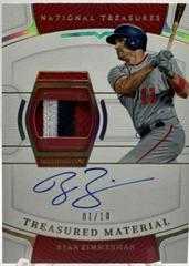 Ryan Zimmerman [Holo Gold] #TMS-RZ Baseball Cards 2022 Panini National Treasures Material Signatures Prices
