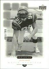 Justin Smith [Black & White Rookies] #106 Football Cards 2001 Upper Deck Ovation Prices