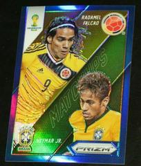 Neymar Jr., Radamel Falcao [Blue Prizm] #20 Soccer Cards 2014 Panini Prizm World Cup Matchups Prices